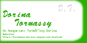 dorina tormassy business card